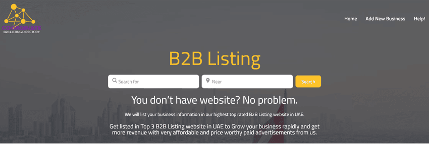 B2B Business Listing Site UAE