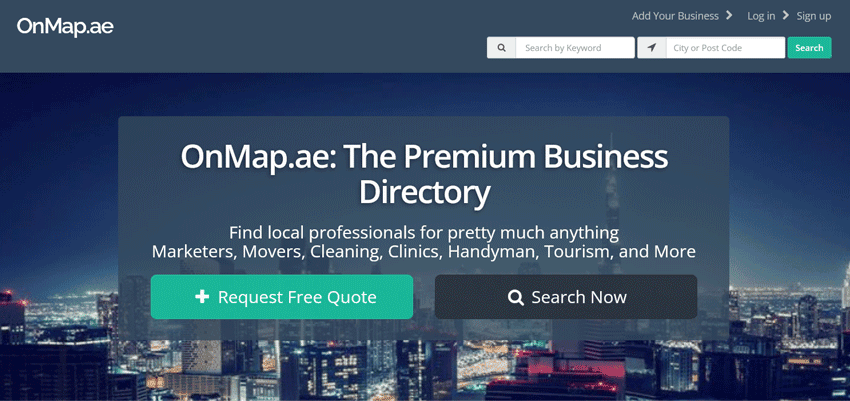 On Map Free Business Listing Site UAE