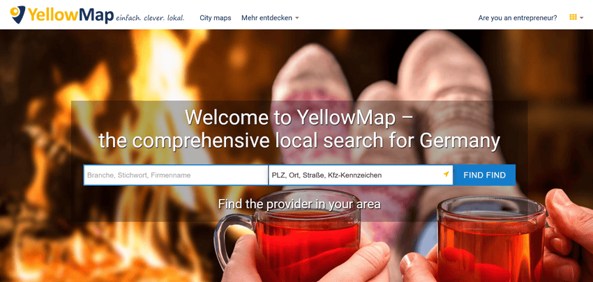 YellowMap The Comprehensive Local Search for Germany